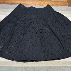 WD*NY Chic Black Eyelet A-Line Skirt- Size 6